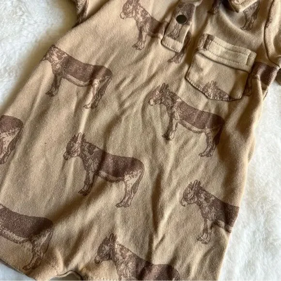 Kate Quinn Short Sleeve Vintage Collar Shortie Donkey 0-3 Months - Picture 6 of 7